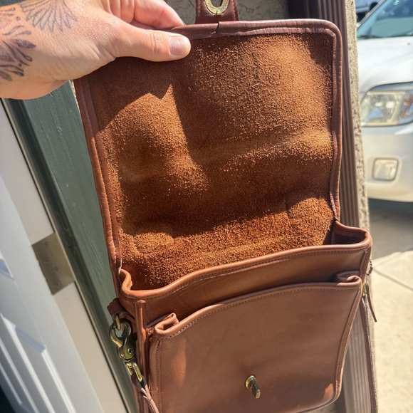 VTG Coach No. M5L-5130 brown leather messenger bag - Picture 3 of 7